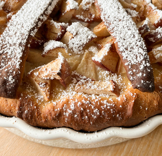 close up for an Apple pie