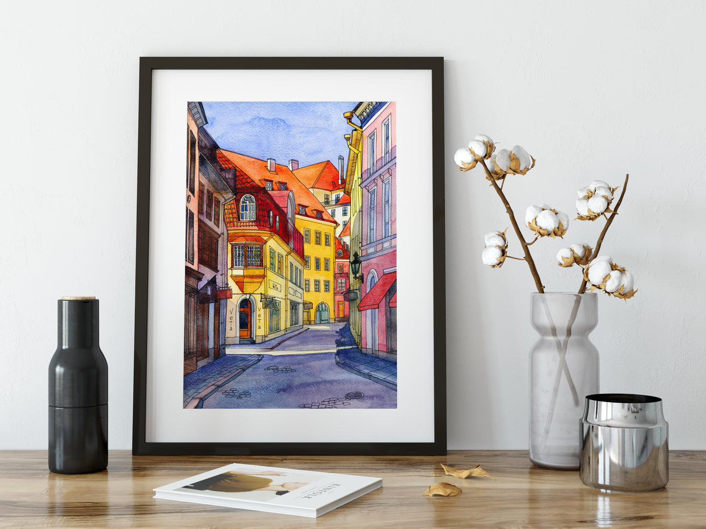 OLD TALLINN Watercolor Painting Giclée Print #A03