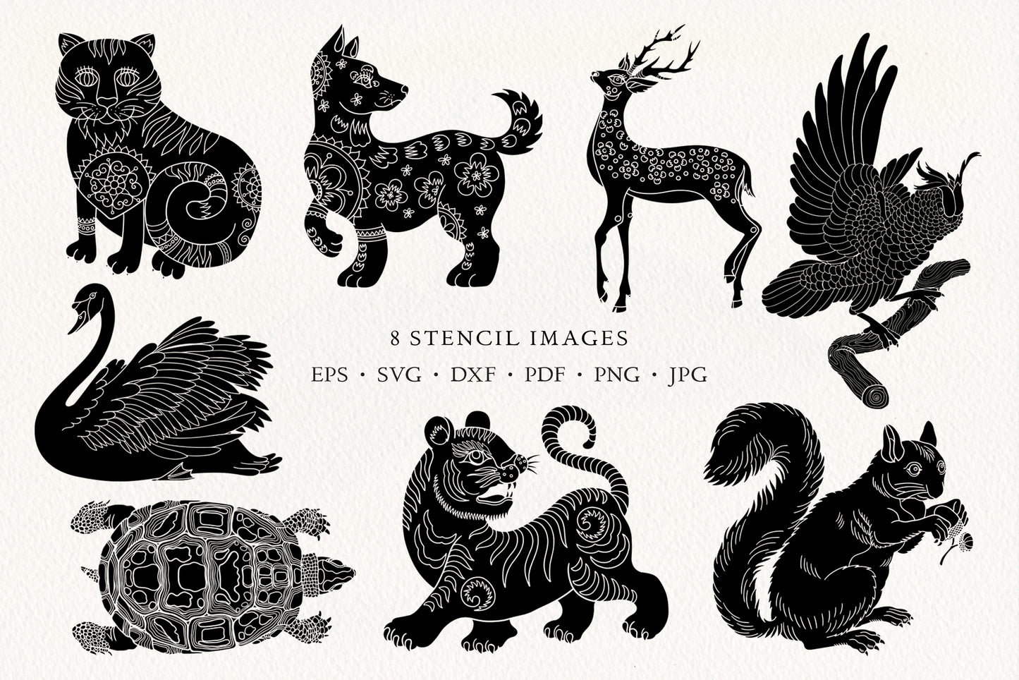 LINE ART & SOLID Vector Illustration Bundle