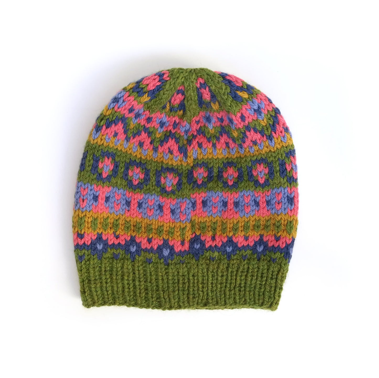 Hand-knitted Fair Isle hat in Bergen knitting pattern