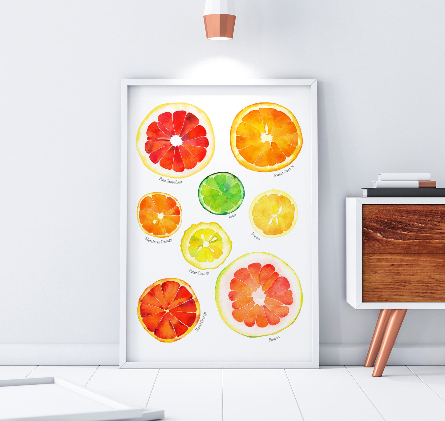CITRUS FRUITS Watercolor Painting Giclée Print #W17