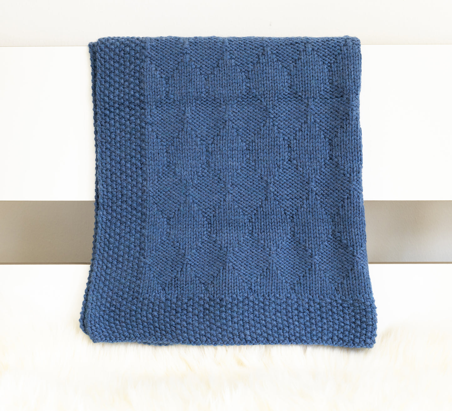 Baby Blanket Knitting Pattern PDF • Harlequin Reversible Afghan Design in 14 Sizes