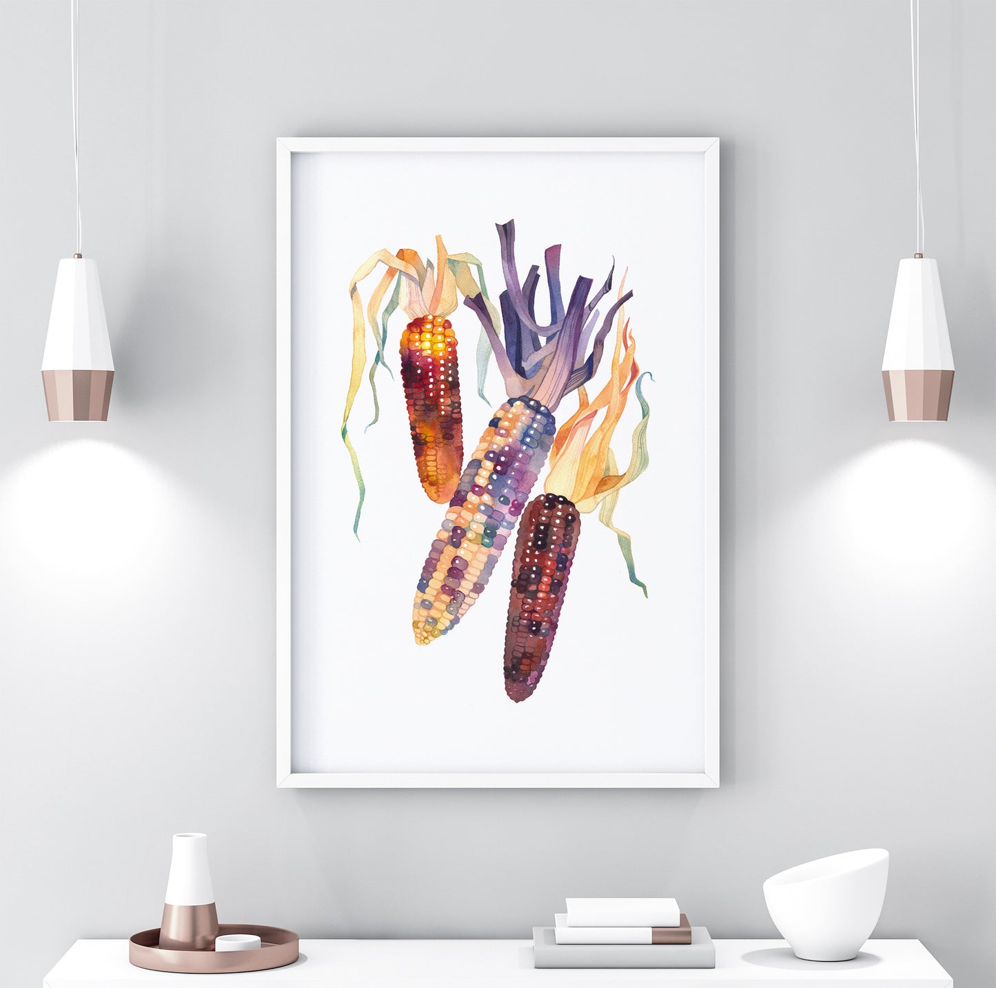 INDIAN CORN Watercolor Painting Giclée Print #W01