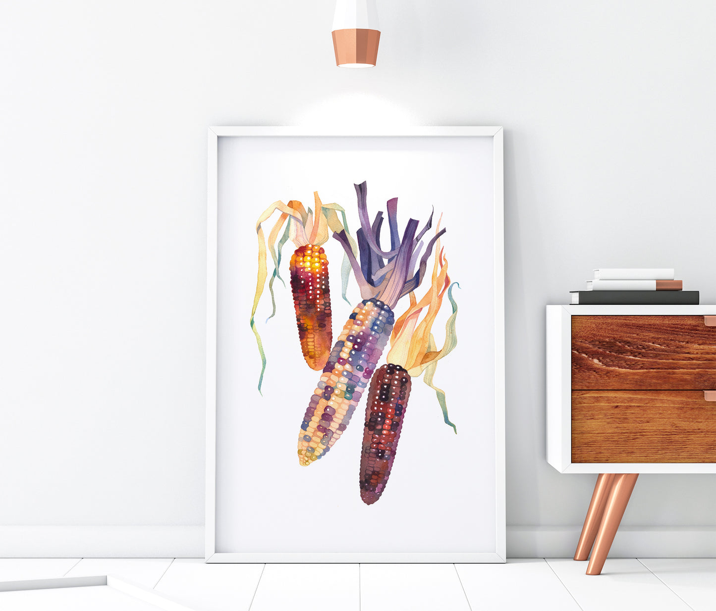INDIAN CORN Watercolor Painting Giclée Print #W01