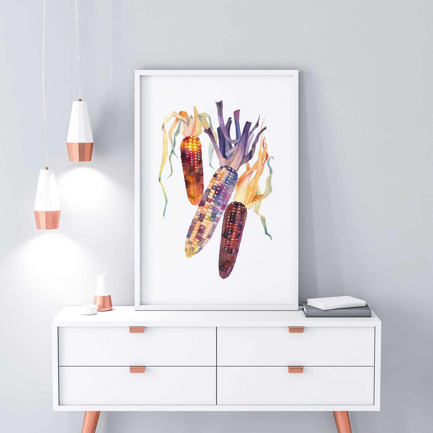 INDIAN CORN Watercolor Painting Giclée Print #W01