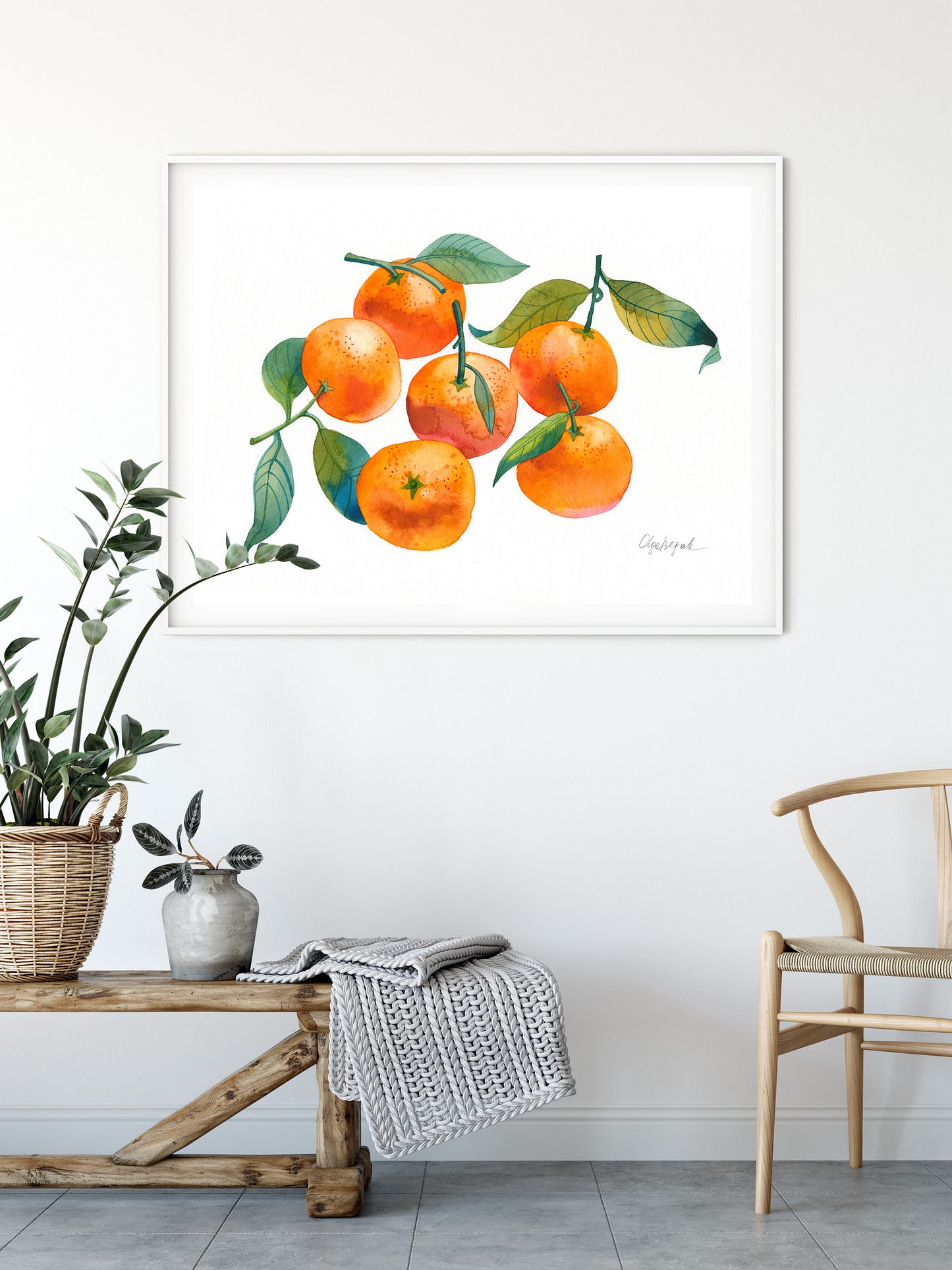 ORANGE MANDARINS Watercolor Painting Giclée Print #W13