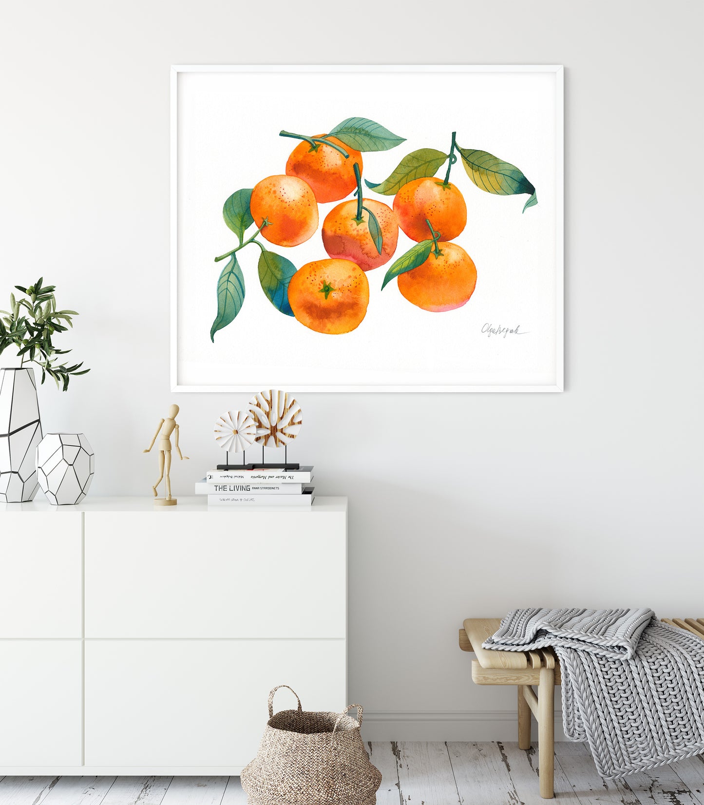 ORANGE MANDARINS Watercolor Painting Giclée Print #W13