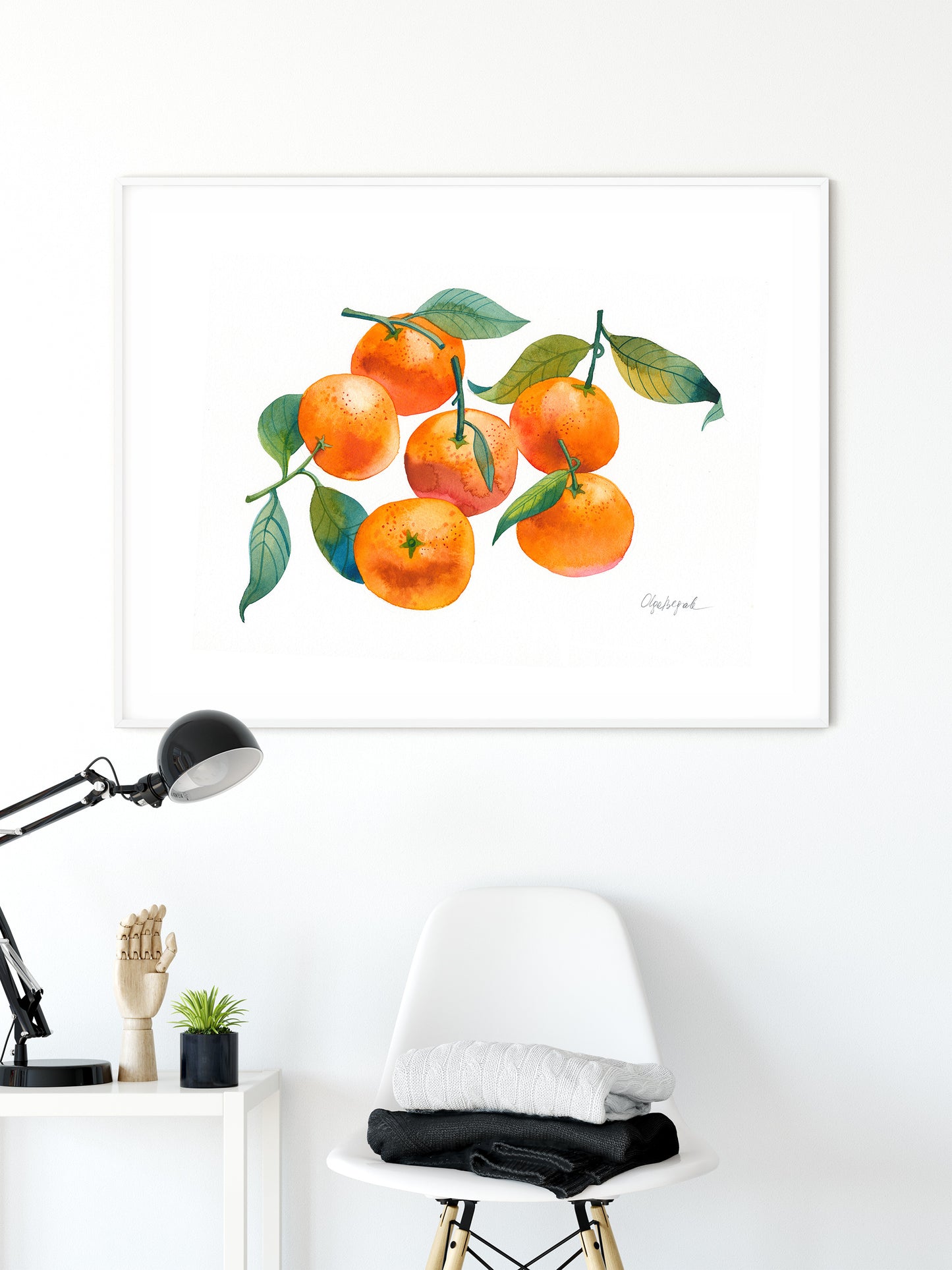 ORANGE MANDARINS Watercolor Painting Giclée Print #W13
