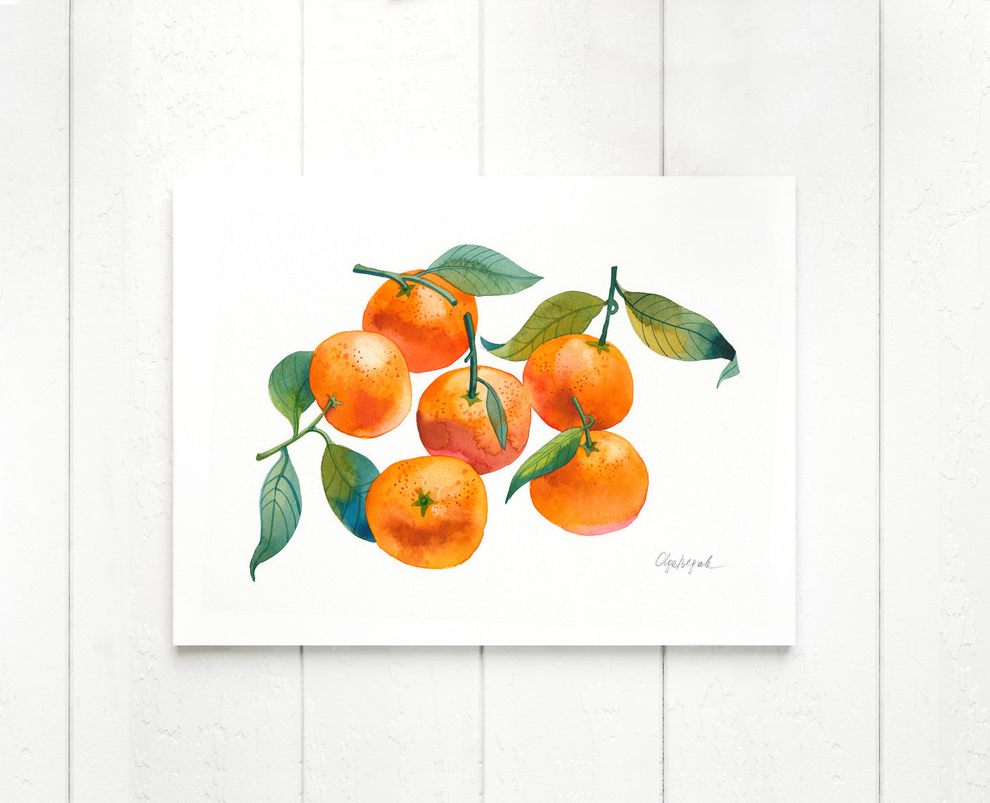 ORANGE MANDARINS Watercolor Painting Giclée Print #W13