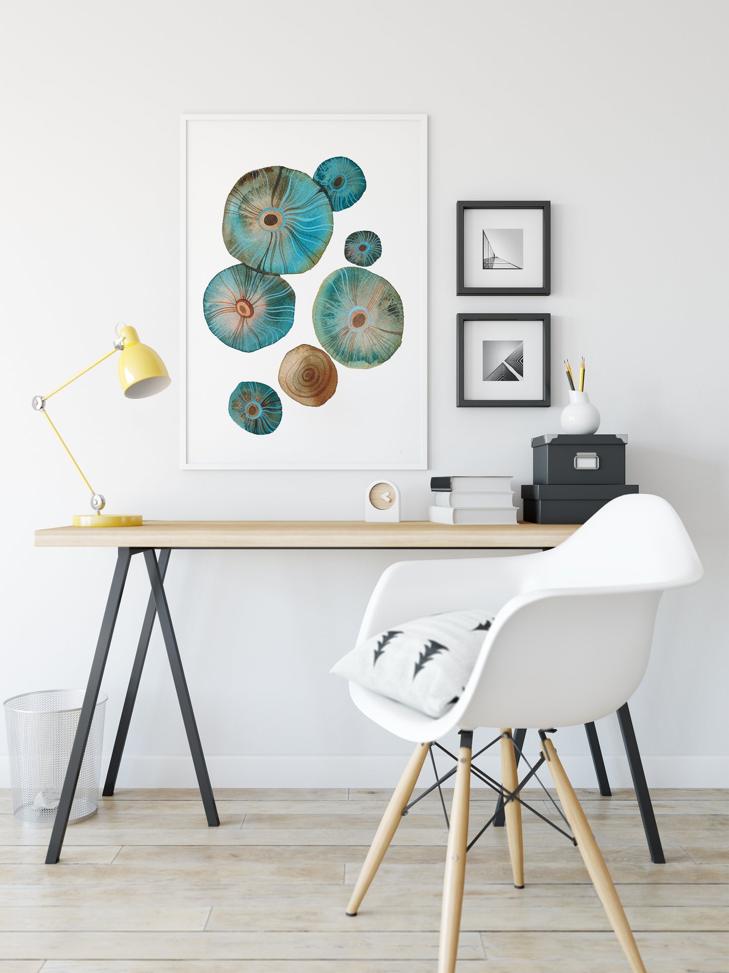 SALTED SAFFRON MILK CAP MUSHROOMS Watercolor Painting Giclée Print #W16