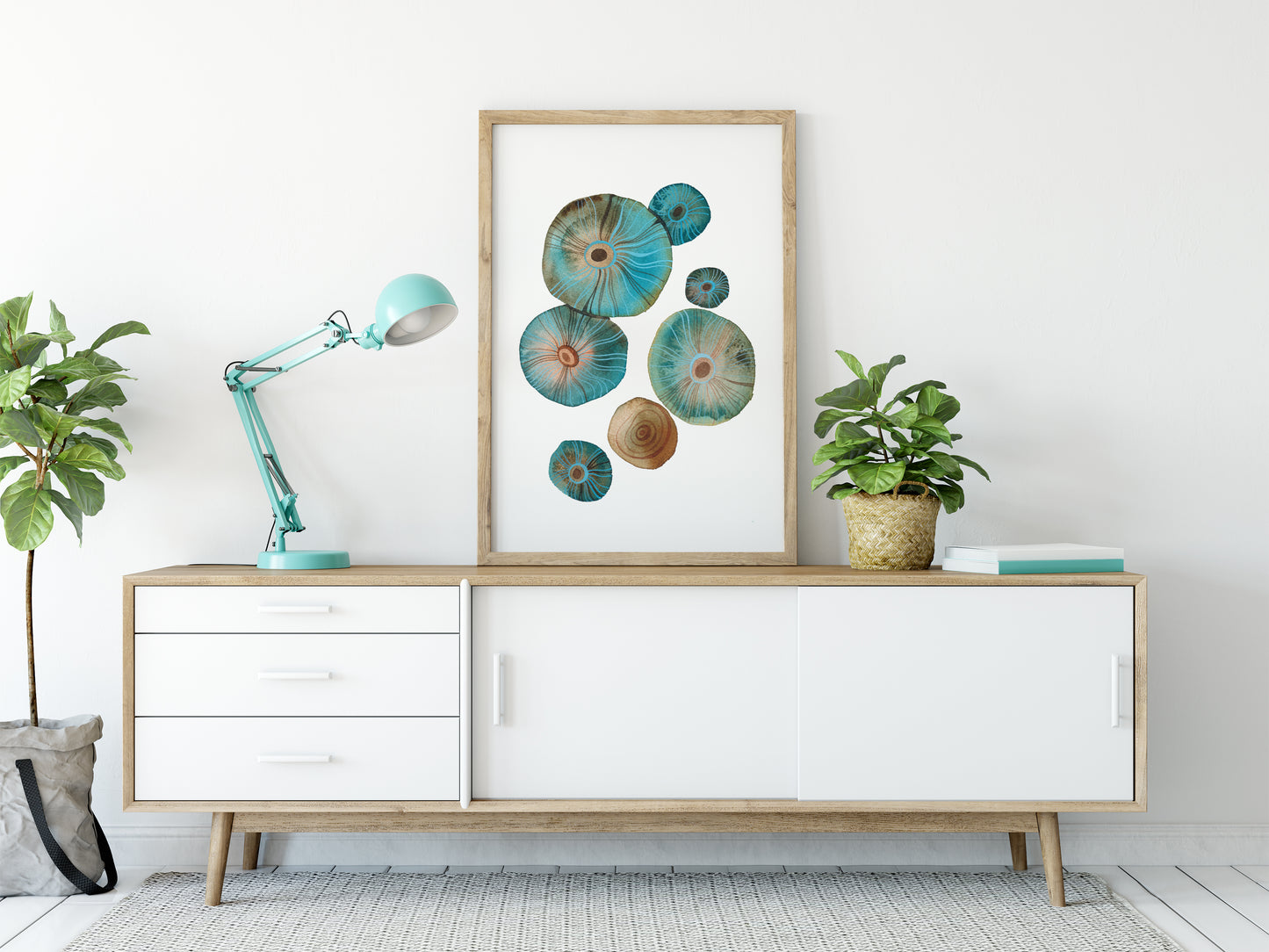 SALTED SAFFRON MILK CAP MUSHROOMS Watercolor Painting Giclée Print #W16