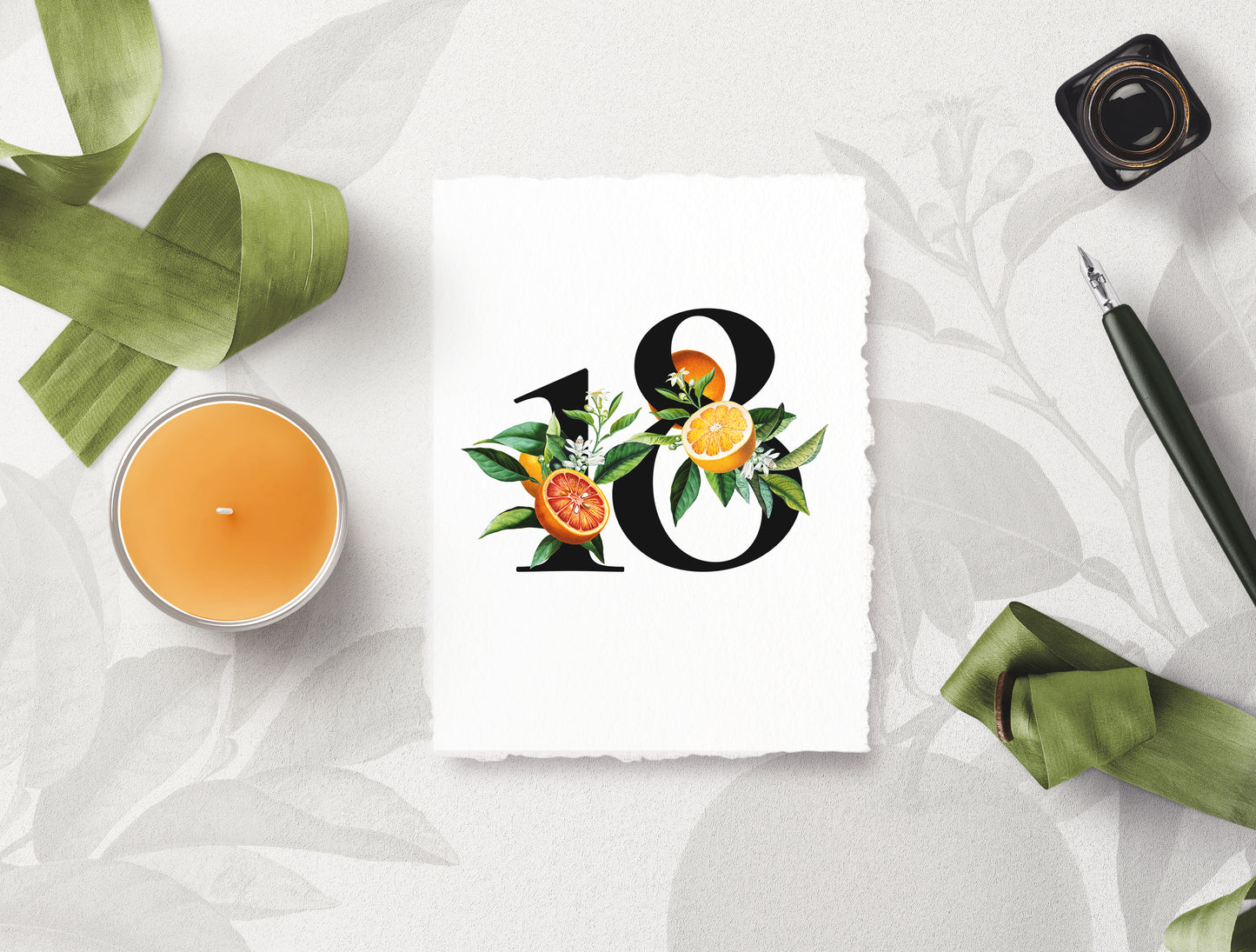 ORANGE Citrus Monogram Alphabet