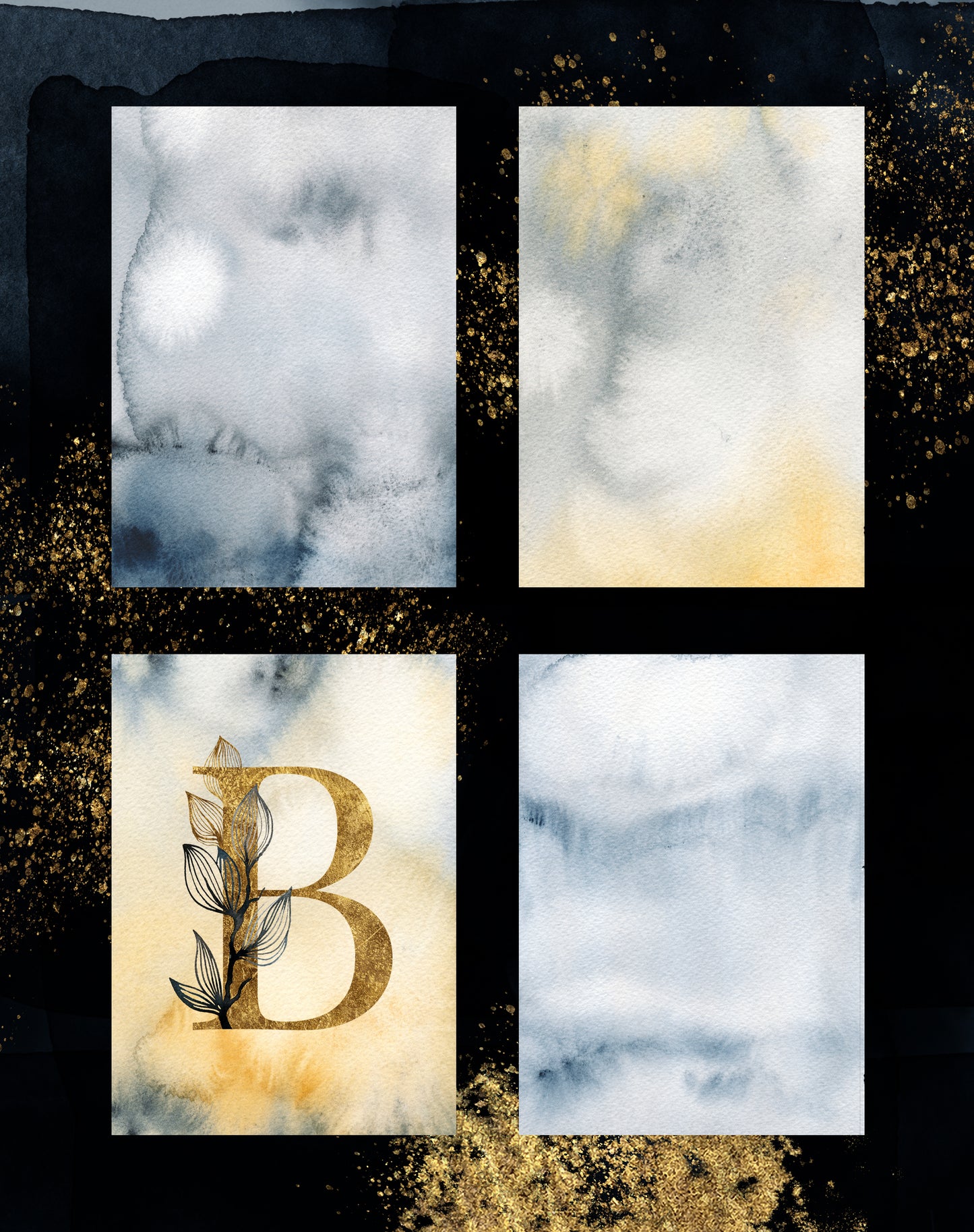 OLA Floral Gold Alphabet
