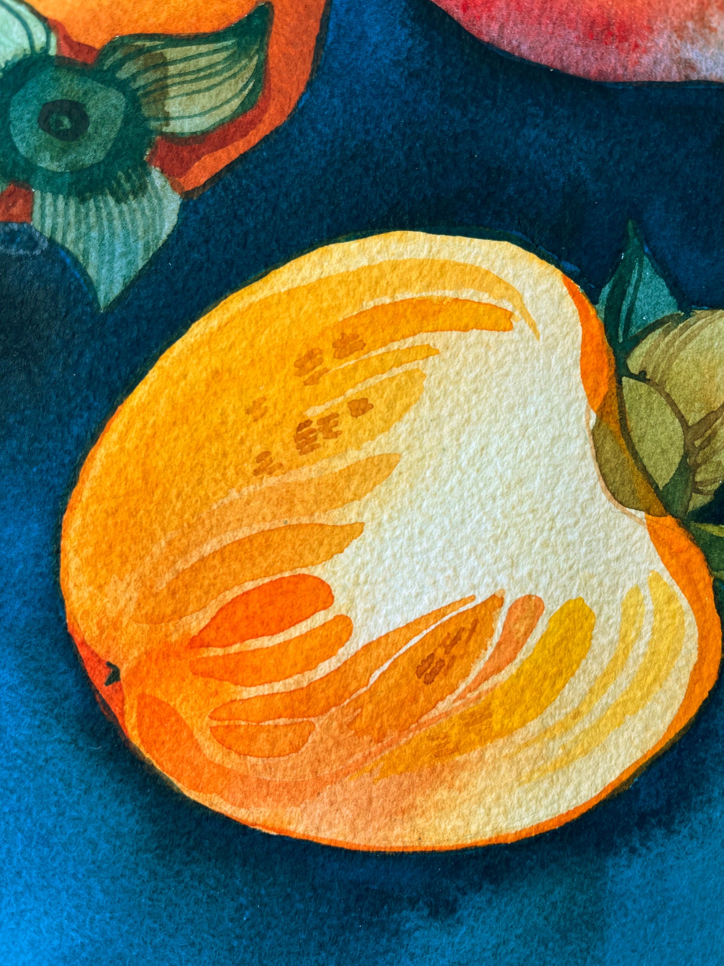 PERSIMMONS Original Watercolor Painting