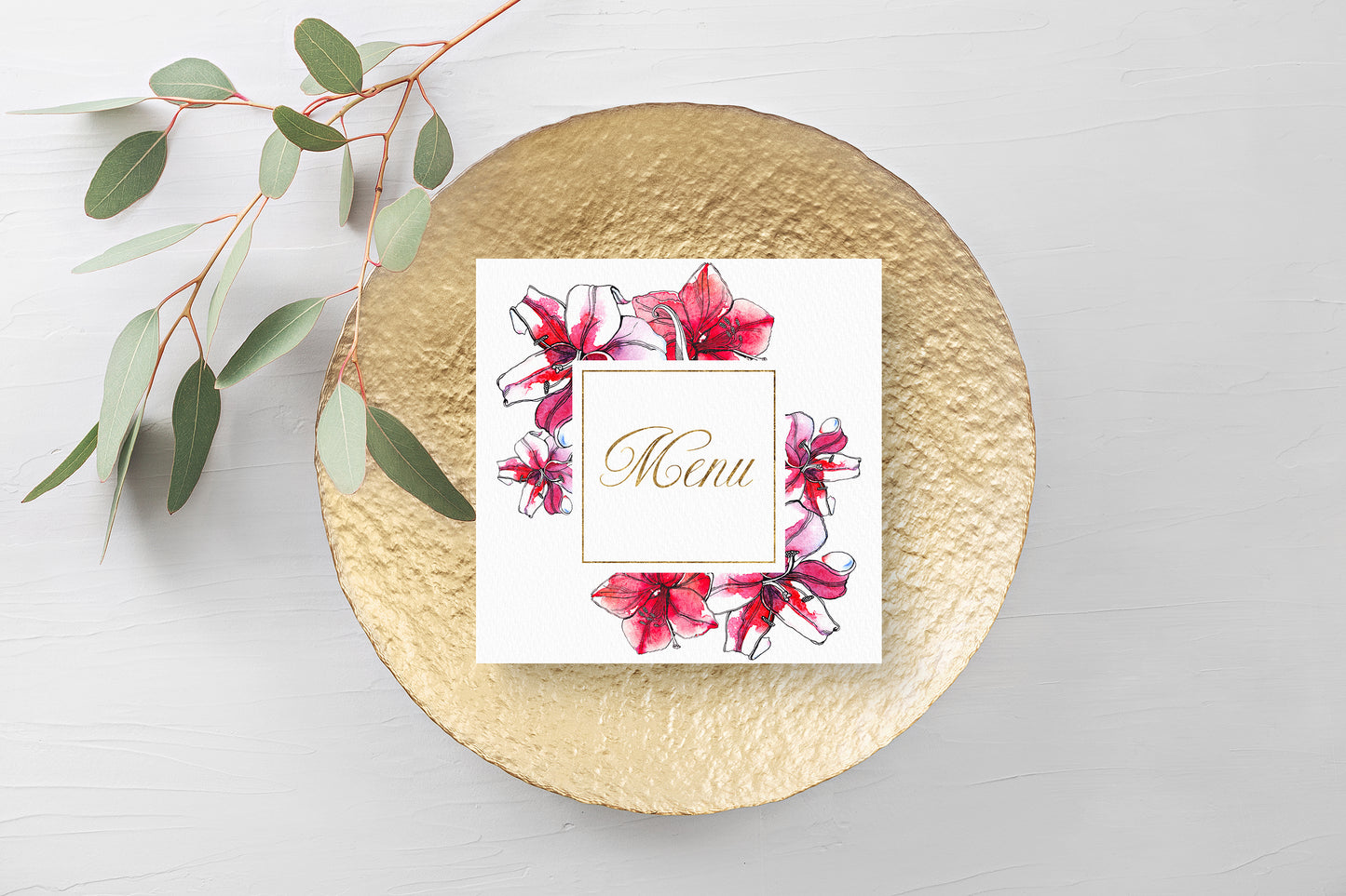 WATERCOLOR RED LILY Graphic Collection