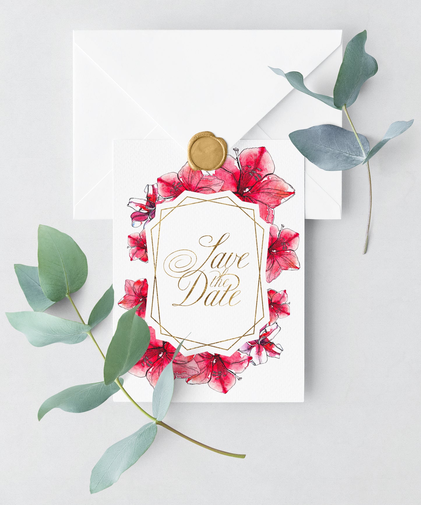 WATERCOLOR RED LILY Graphic Collection