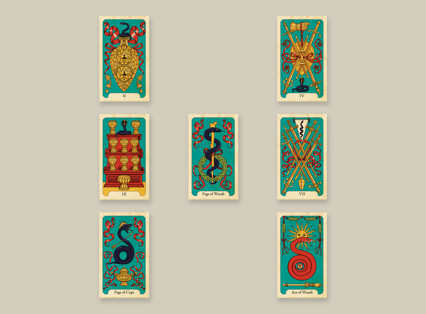 SNAKE TAROT Minor Arcana Deck