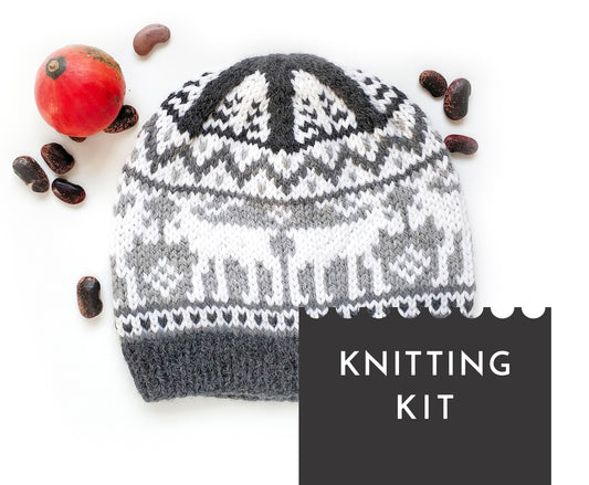 SELBU MOOSE Fair Isle Hat DIY Strickset