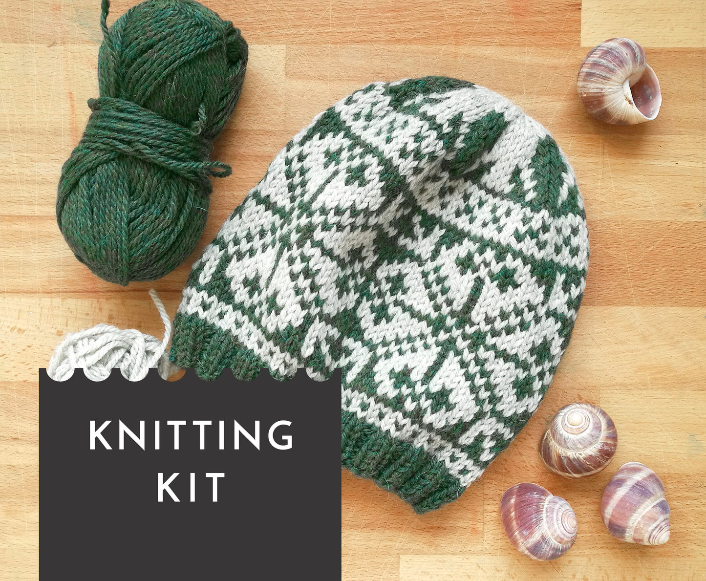 SELBU SNOWFLAKE Fair Isle Hat DIY Strickset