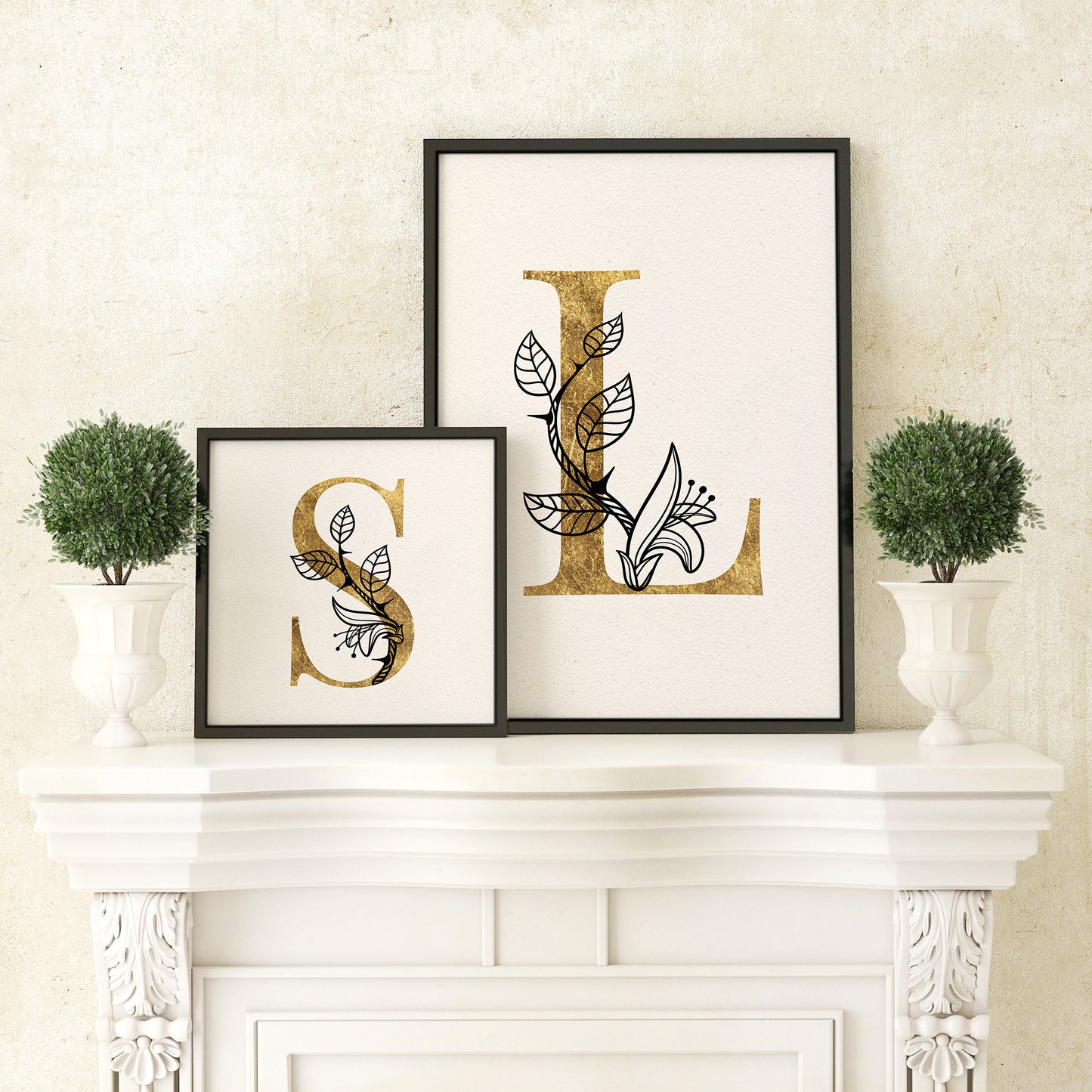 THORN Floral Gold Alphabet