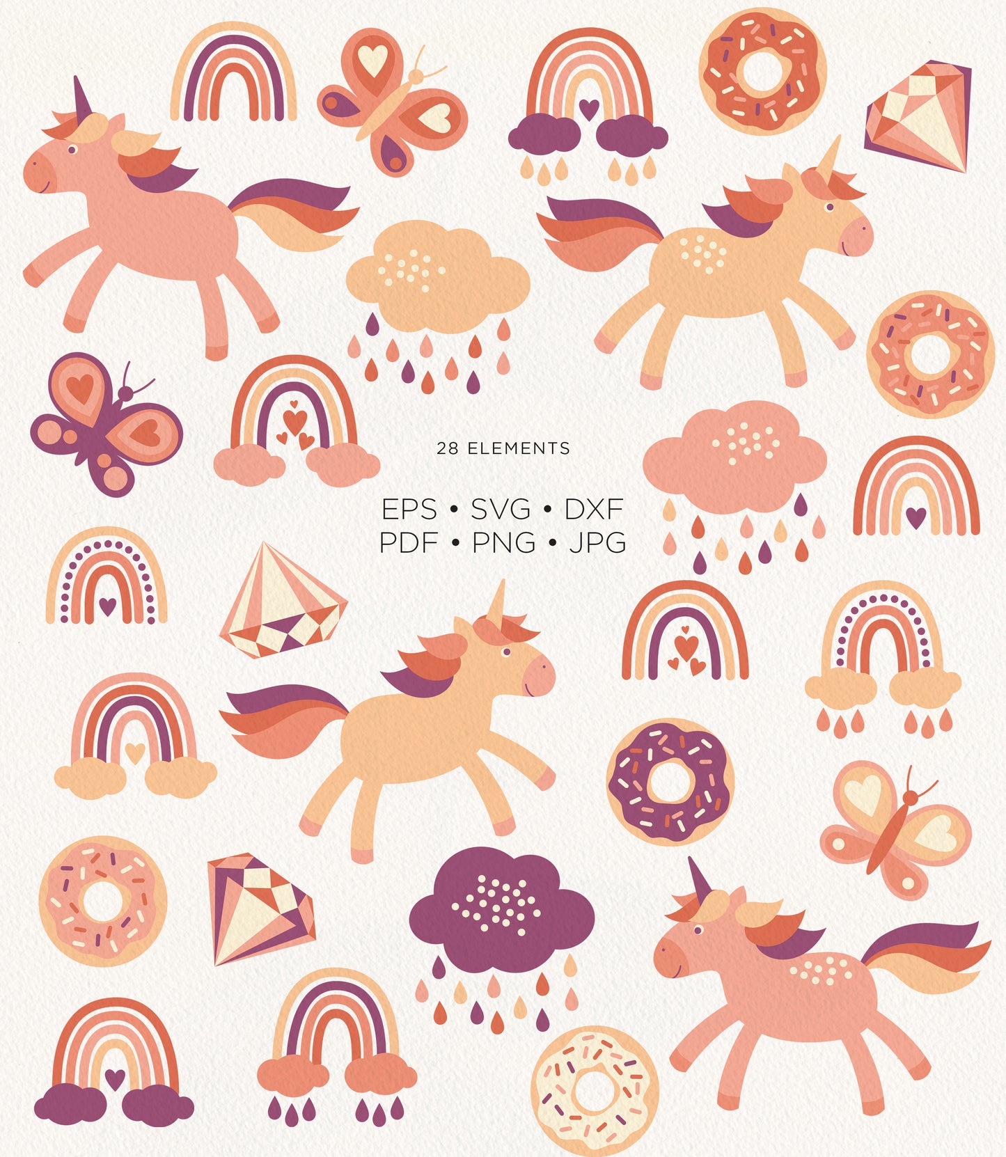 RAINBOW UNICORN Graphics Bundle