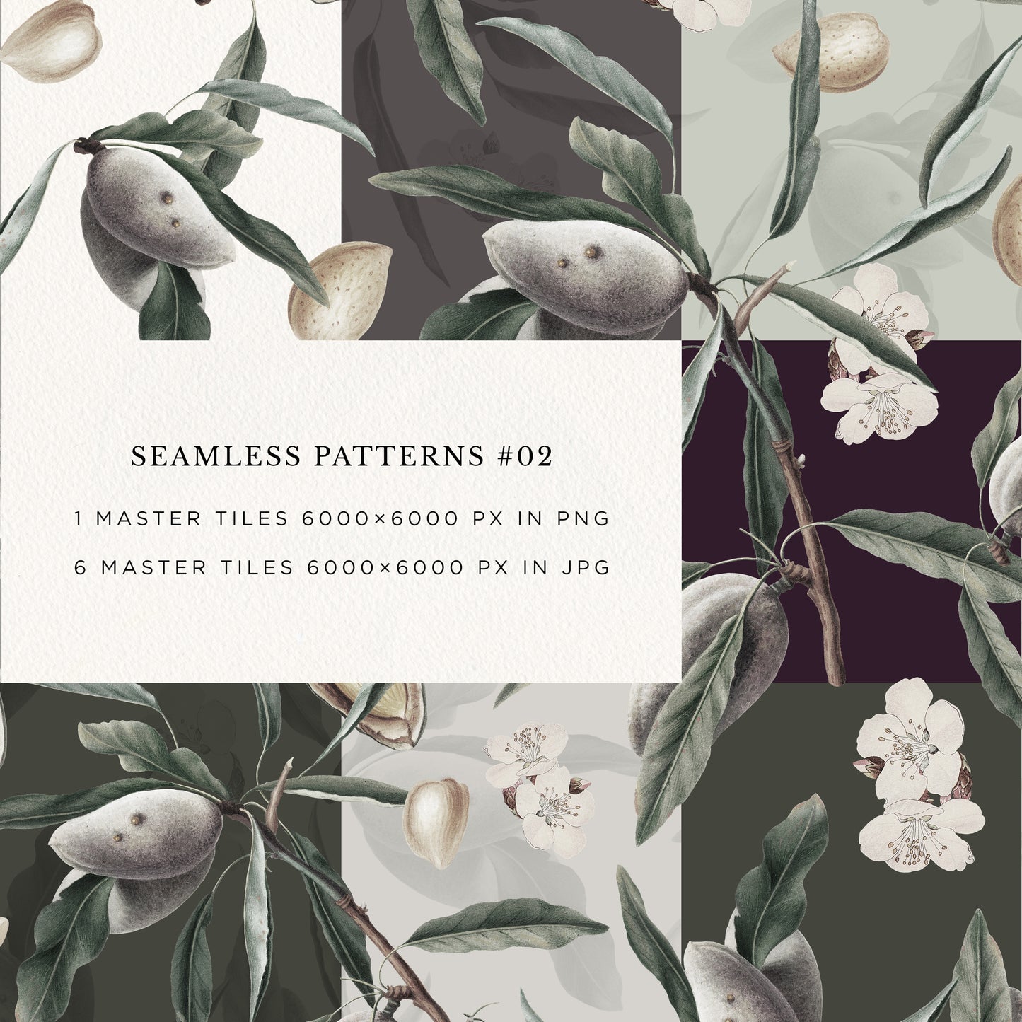 VINTAGE ALMOND Patterns and Elements