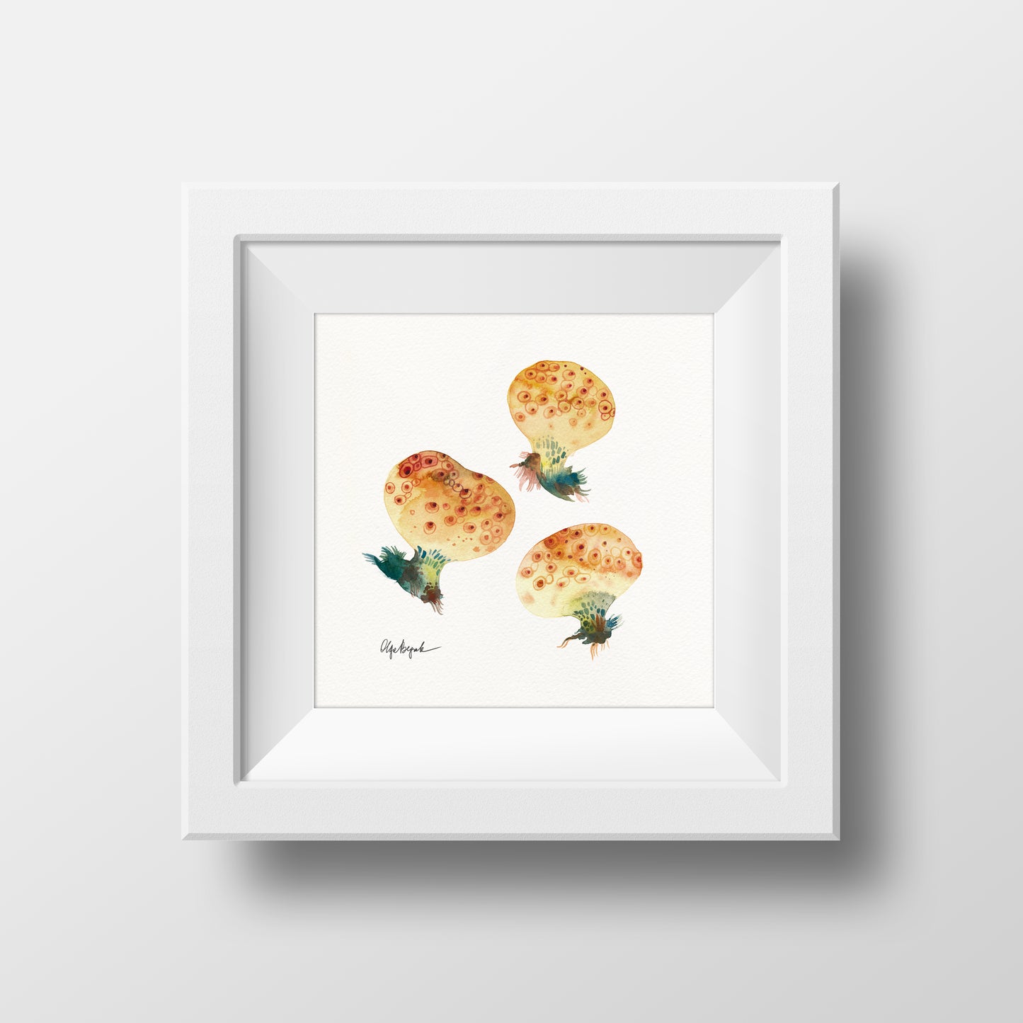 MUSHROOMS Watercolor Painting Giclée Print #W19