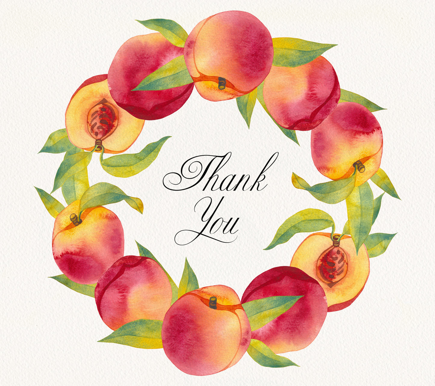 Aquarell Pfirsich Grafiksammlung