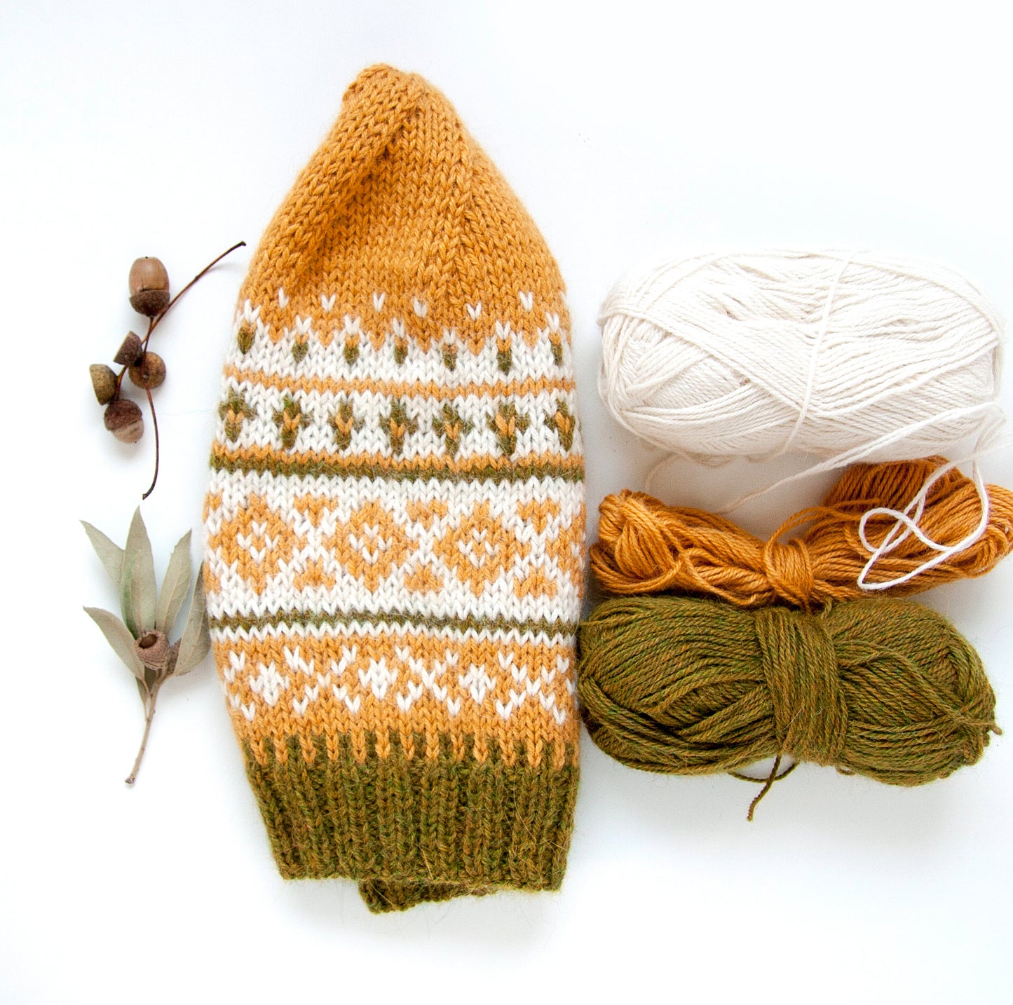 Fair Isle Hand-Knitted Alpaca Hat