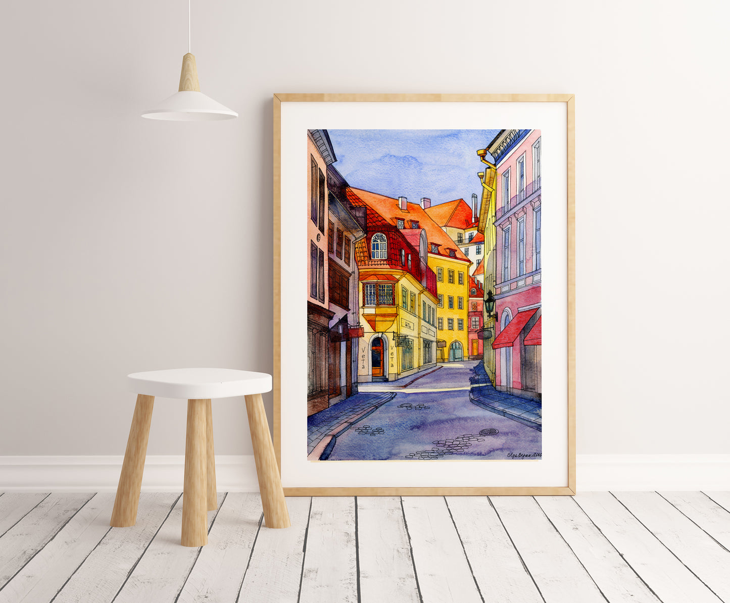 OLD TALLINN Watercolor Painting Giclée Print #A03