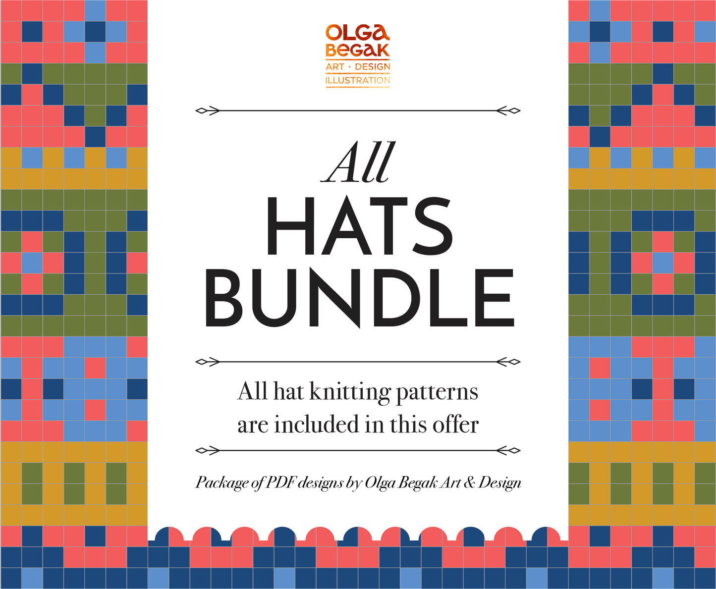 Strickmuster-Paket für Mützen – 22 einzigartige Beanie-Designs