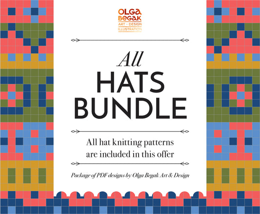 ALL HATS Knitting Patterns Bundle • 22 Unique Beanie Designs