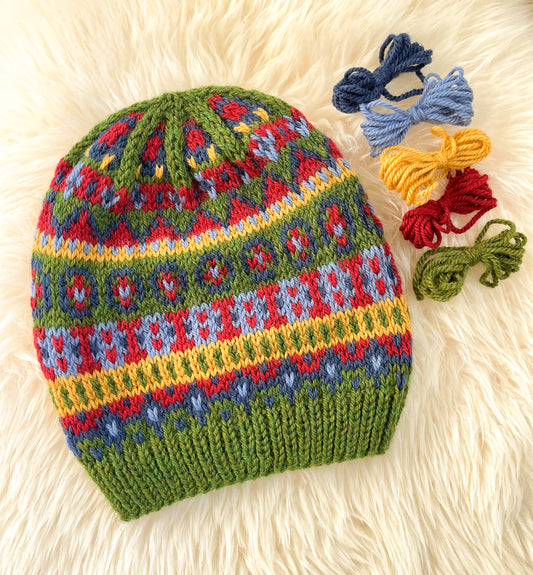 Strickmuster für eine Fair-Isle-Mütze von BERGEN
