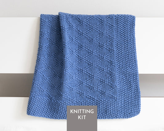 CHARLES Babydecke DIY Strickset mit Superwash Merinowolle