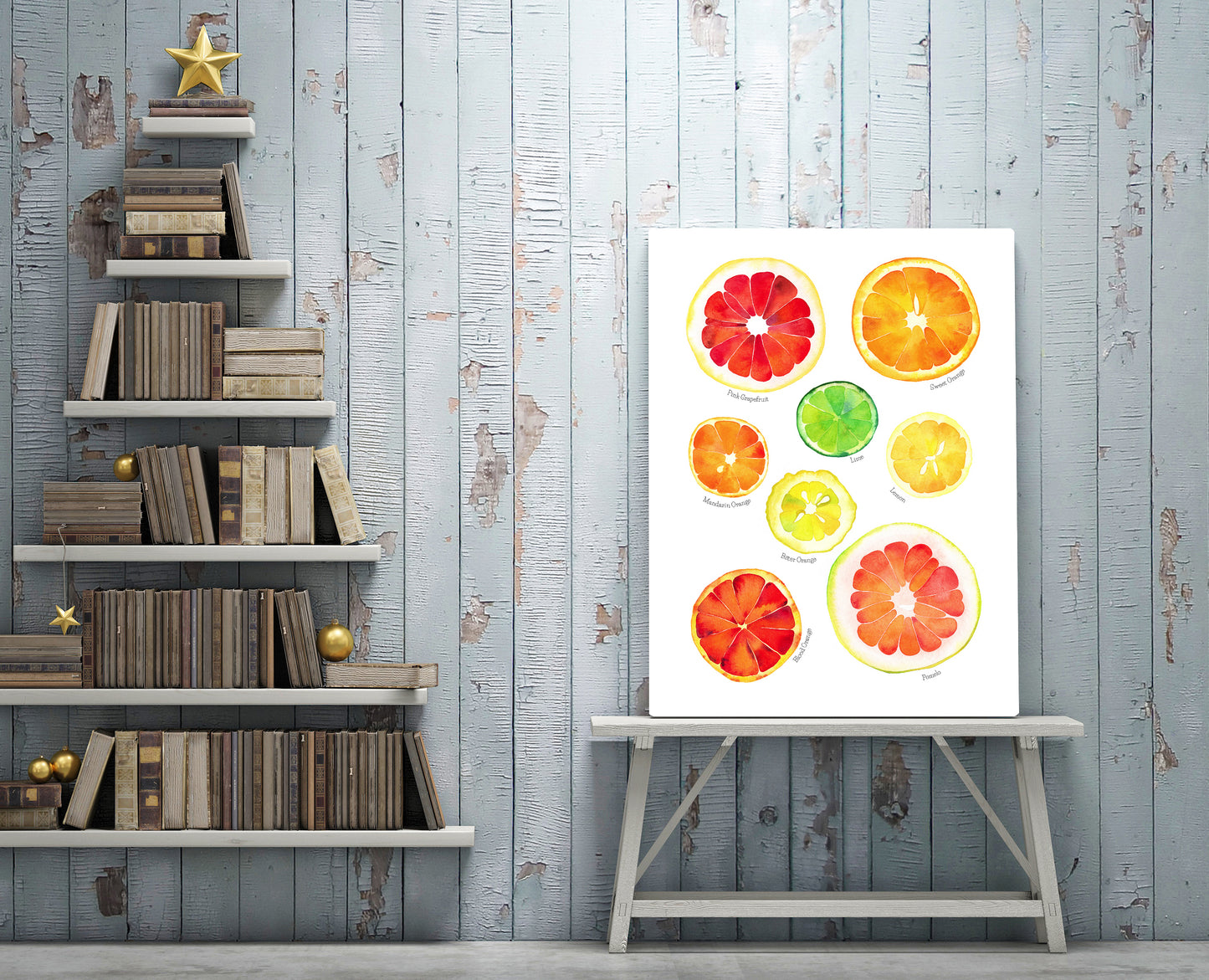 CITRUS FRUITS Watercolor Painting Giclée Print #W17