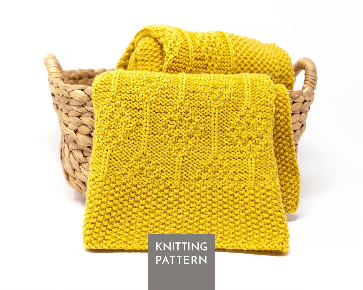 Throw Blanket Knitting Pattern PDF • Diamond Baby Afghan Design in 2 Sizes