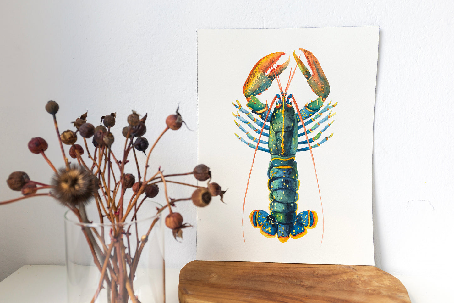 EUROPEAN LOBSTER Watercolor Painting Giclée Print #L05