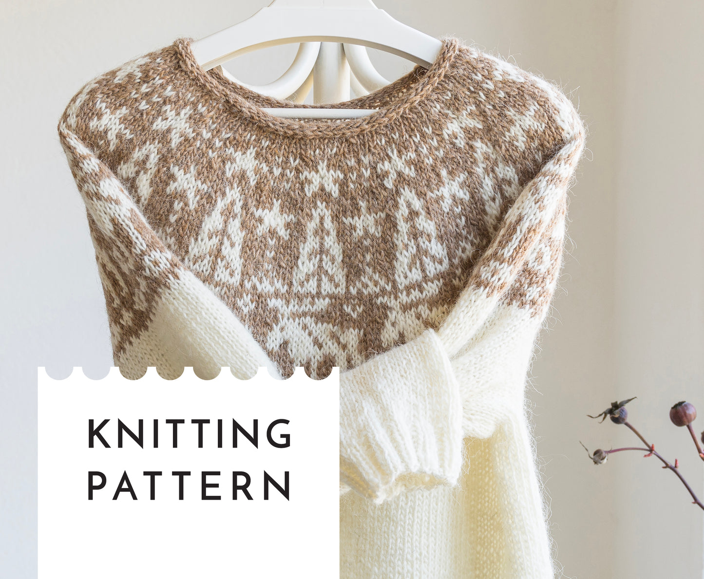 Elk Icelandic Lopapeysa Sweater Knitting Pattern • Moose Yoke Pullover (PDF)