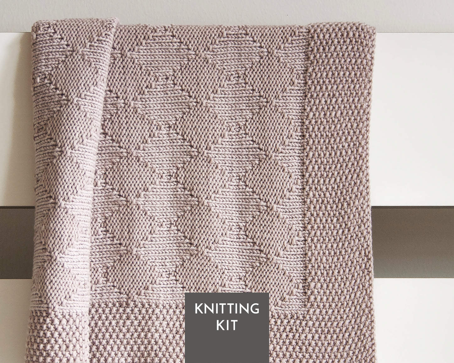 Throw Blanket DIY Knitting Kit • Harlequin Design & Superwash Merino Wool