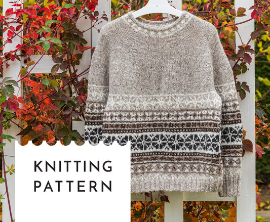 Icelandic Lopapeysa Sweater Knitting Pattern • Helgs Blank Yoke Design (PDF)