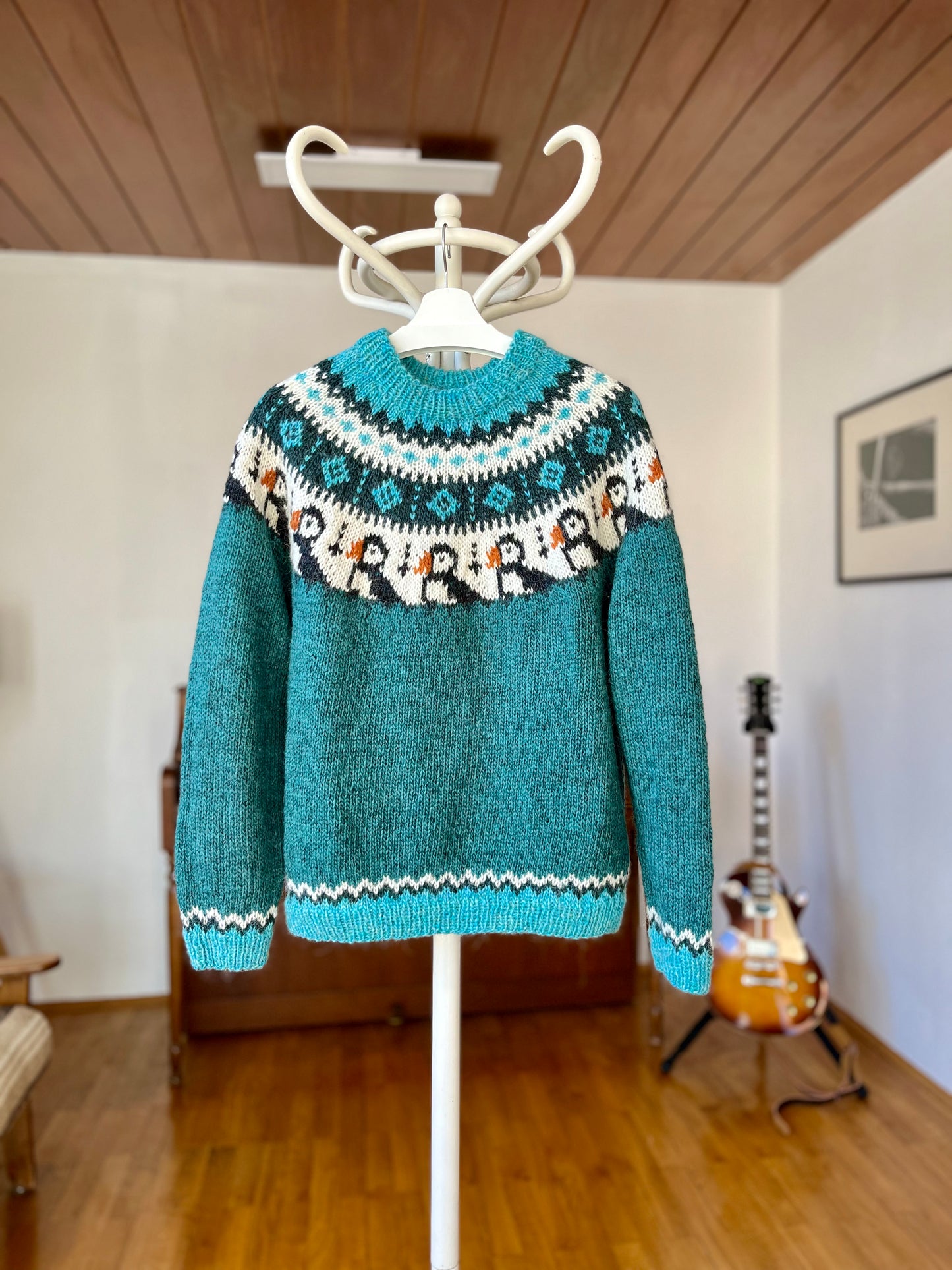 Puffin Icelandic Lopapeysa Sweater Knitting Pattern PDF for Adults and Kids