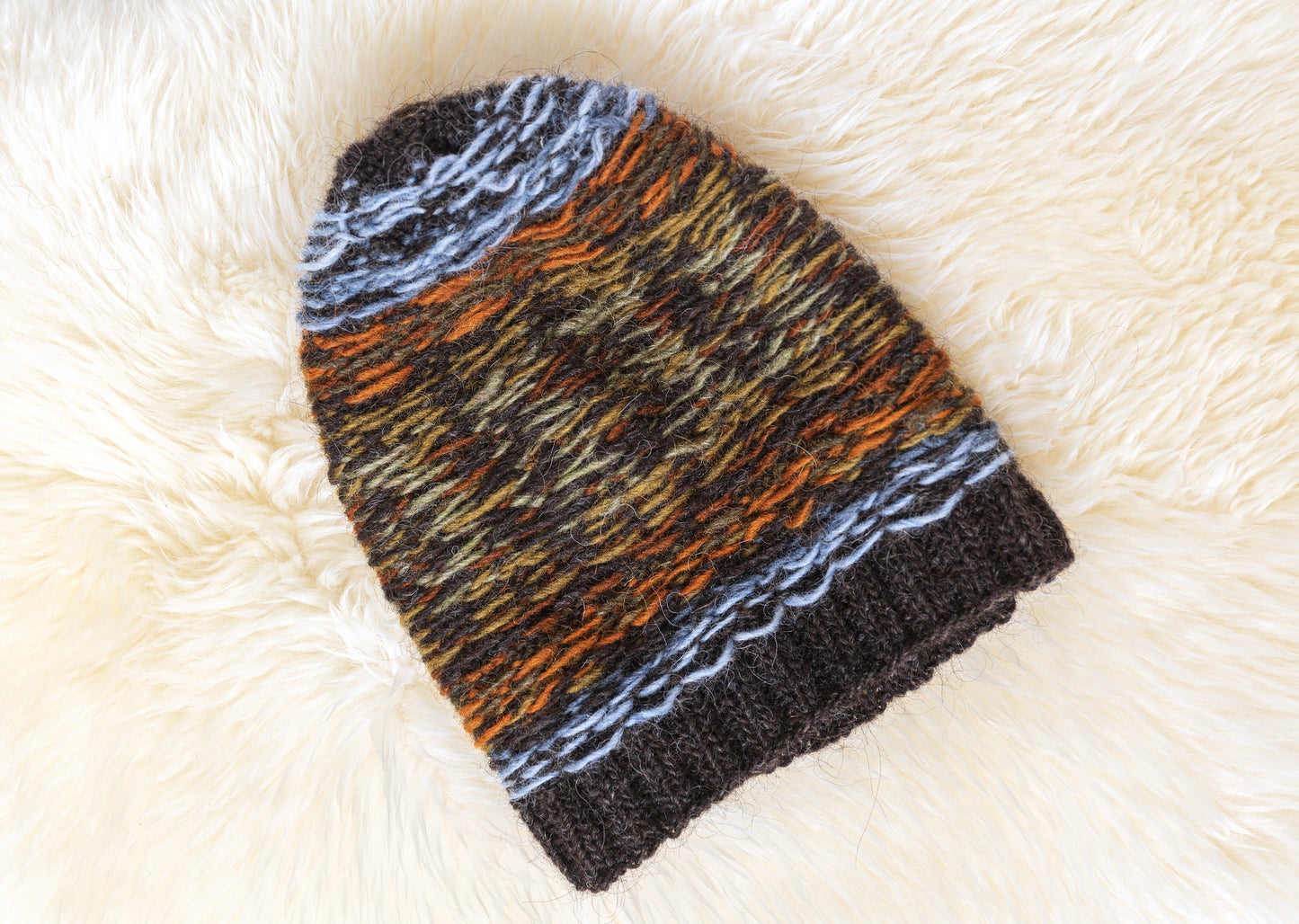 Lofoten Cod Fish Fair Isle hat inside out