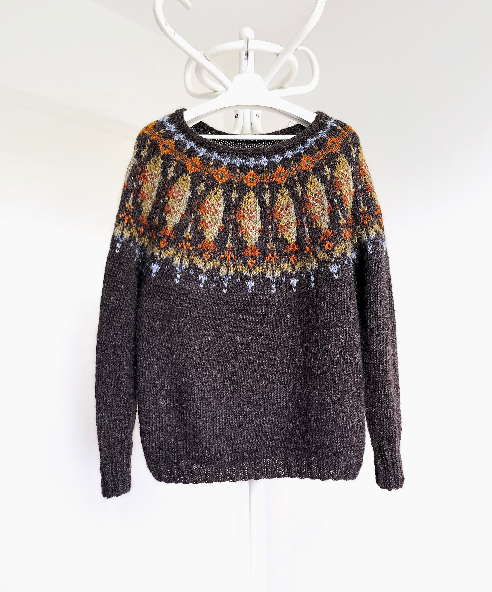 Front view of Lofoten Cod Fish lopapeysa sweater