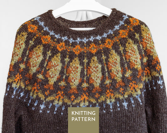 Fish Icelandic Lopapeysa Sweater Knitting Pattern • Lofoten Cod Fish Pullover (PDF)