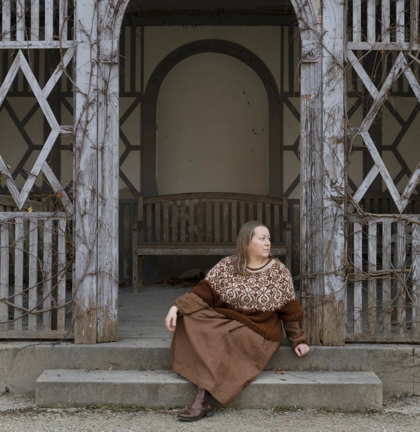 PUFFIN Handgestrickter isländischer Lopapeysa Pullover