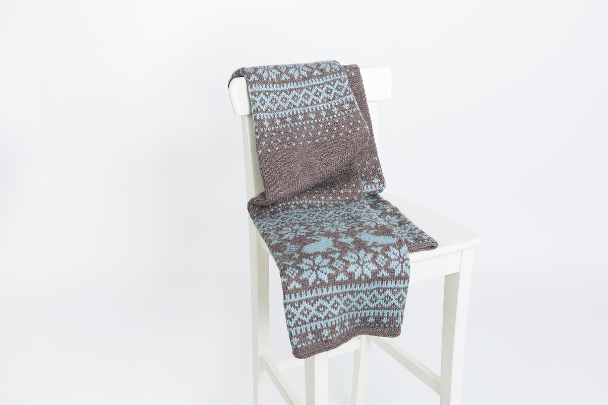 SONKA BUNNY Long Hand-Knitted Fair Isle Scarf — Ready To Wear – Olga ...