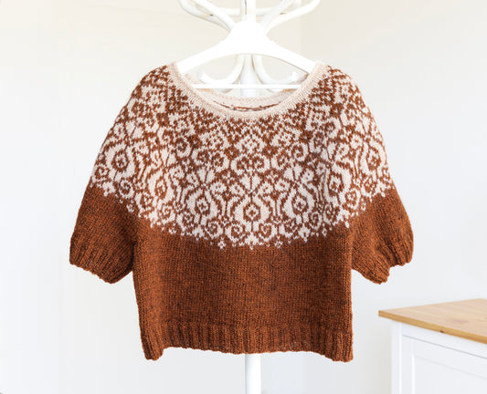 PUFFIN Handgestrickter isländischer Lopapeysa Pullover