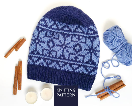 Strickmuster für Fair-Isle-Mütze von NORDIC ROSE