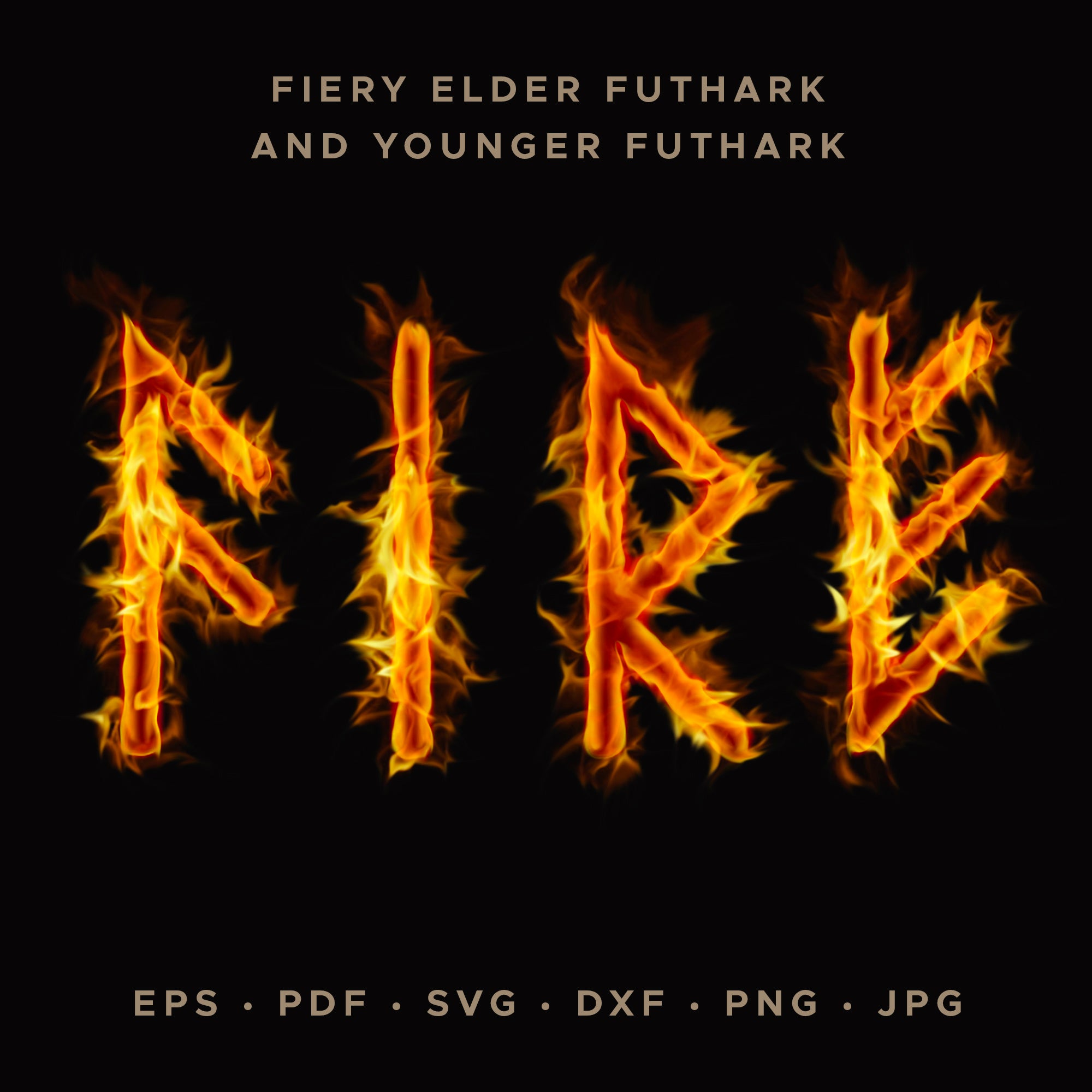 FIRE Fiery Viking Rune Collection – Olga Begak Art & Design