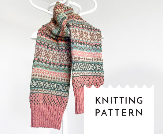ROHUKÜLA Fair Isle Scarf Knitting Pattern